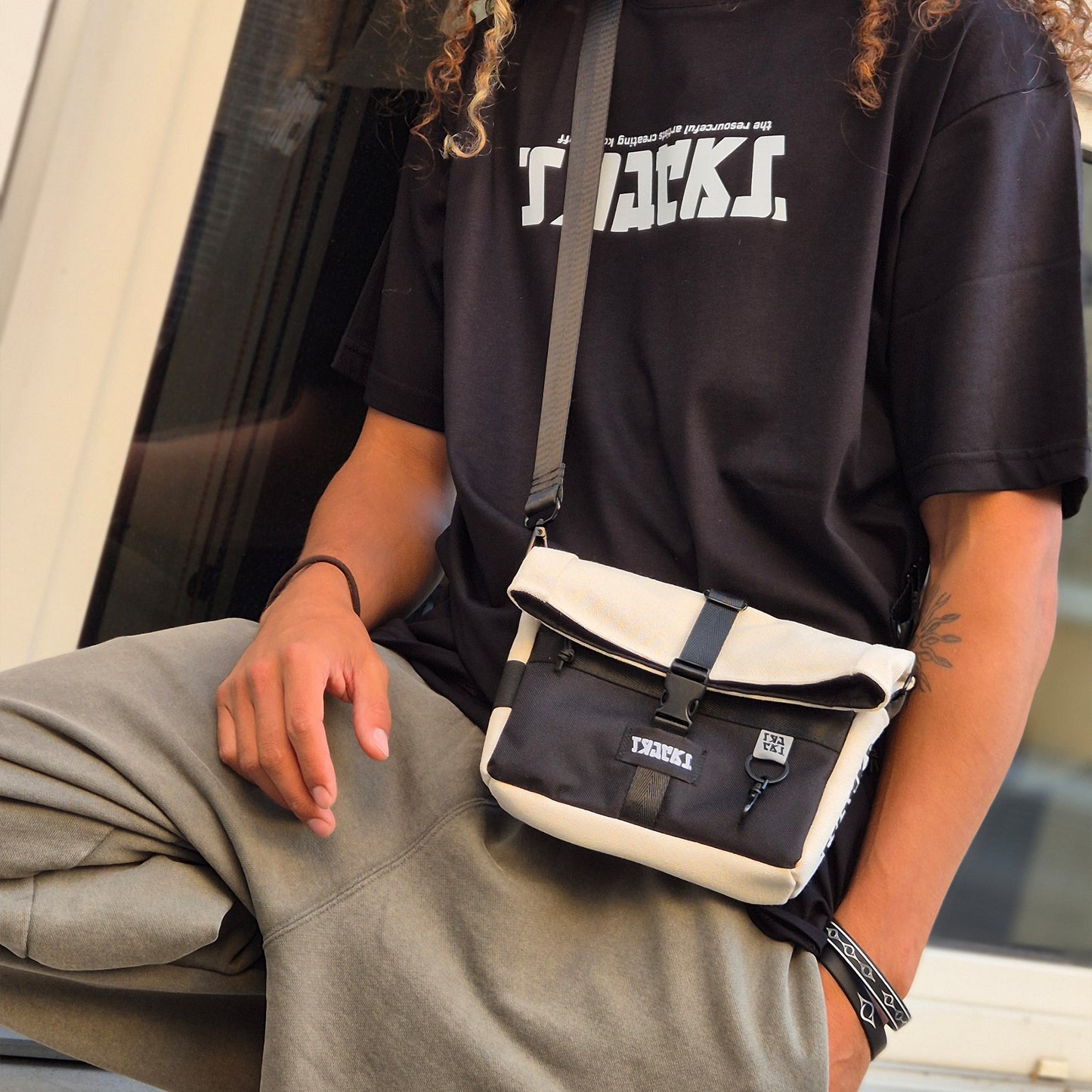 Roll Top Crossbody bag - Size S